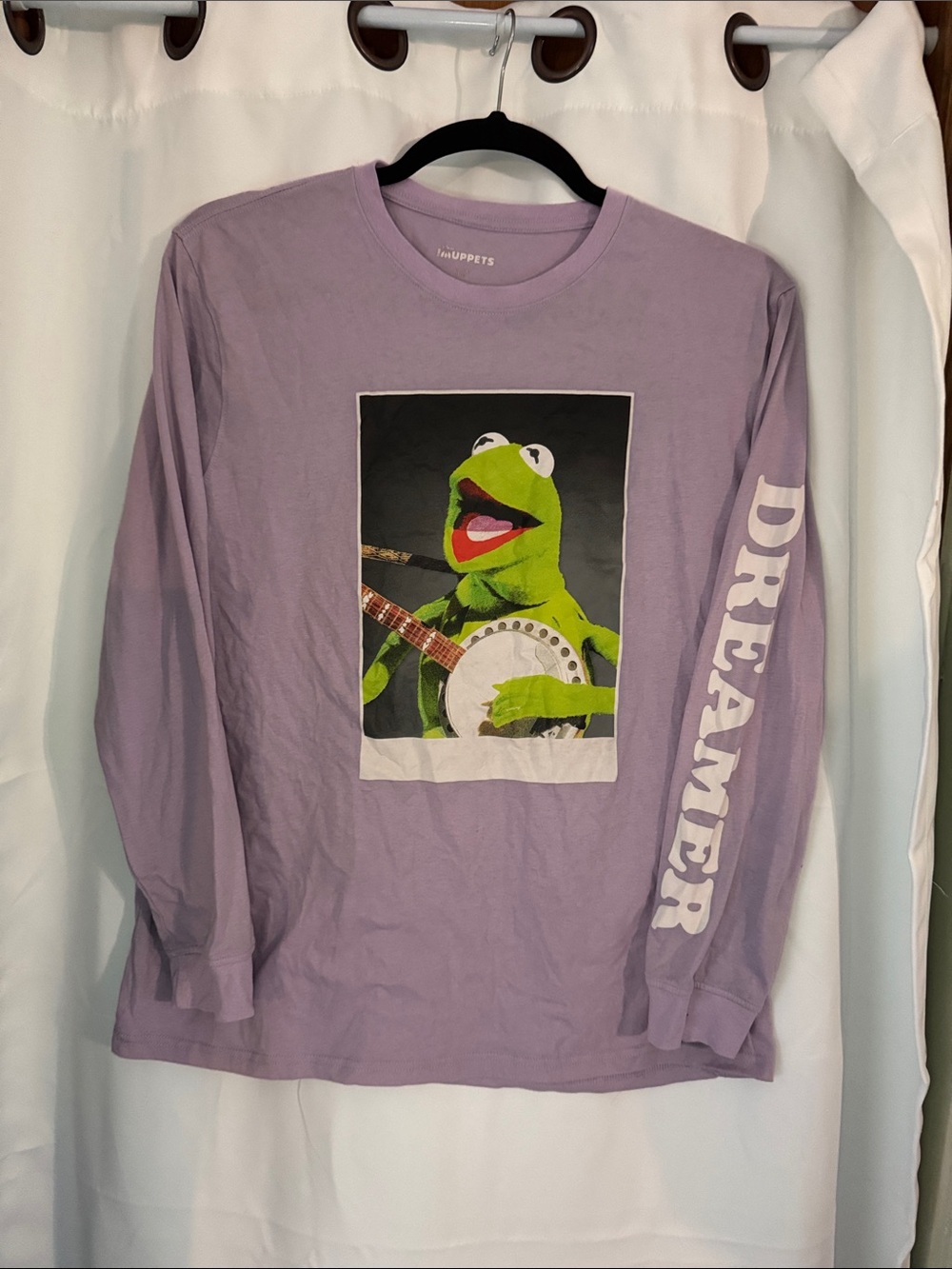 Lavender "Dreamer" Kermit Graphic Long Sleeve Tee size XXL